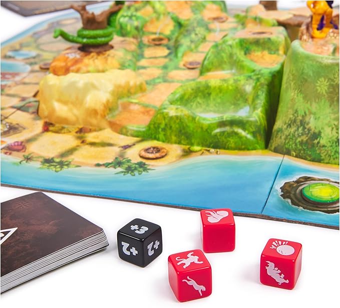 Spin Master Games, Jumanji Stampede, 3D Adventure Cooperative Board Game, for Fans of The Jumanji Movies, Face Off Against Jungle Emergencies, 2-4 Players, for Ages 8 & Up
