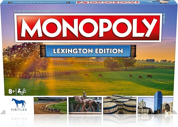 Monopoly Board Game - Lexington Edition: 2-6 Players Family Board Games for Kids and Adults, Board Games for Kids 8 and up, for Kids and Adults, Ideal for Game Night