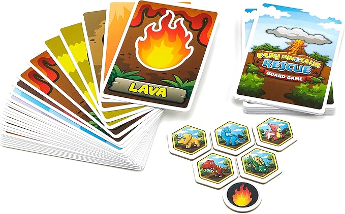 Jumping High Fives Baby Dinosaur Rescue Board Game - Cooperative Dinosaur Game for Kids Ages 4 and Up - Help The Dinos Race to The Island, Easy to Learn and Great for Family Fun Time