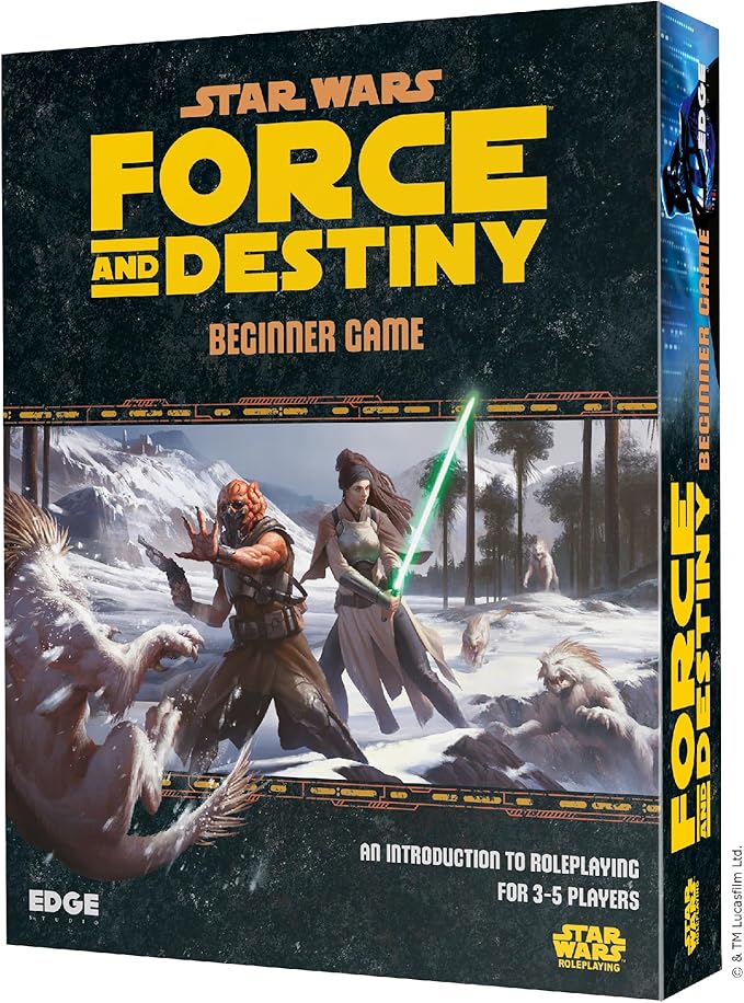 EDGE Studio Star Wars - Force and Destiny: Beginner Game Ignite Your Lightsabers and Discover Your Force Destiny! Sci-Fi Roleplaying Game, Ages 10+, 3-5 Players, 1 Hour Playtime, Made