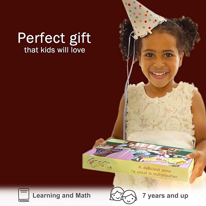 Say Cheese Multiplication Game - Fun Math Board Game for 7-10 Year Olds, Easy Start Advanced STEM Toy, Perfect Educational Gift for Girls & Boys, Homeschoolers, Grade 2 and Up