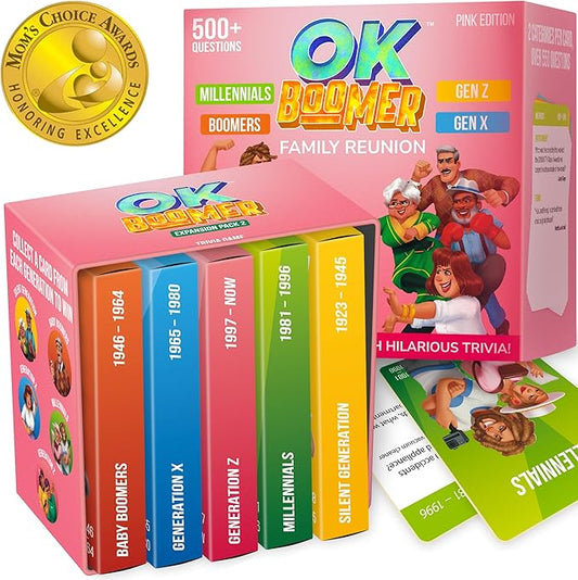 QUOKKA OK Boomer Family Game - Volume III - Board Games for Family Night - Trivia Card Games for Adults & Family Volume III - Fun Party Millennials vs Boomers Game for All Ages 12+