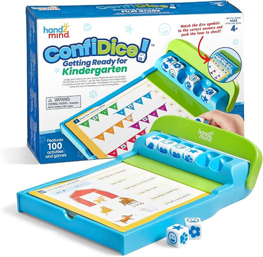 hand2mind ConfiDice! Kindergarten Prep, Learning Games for Toddlers, Math and Reading Activities