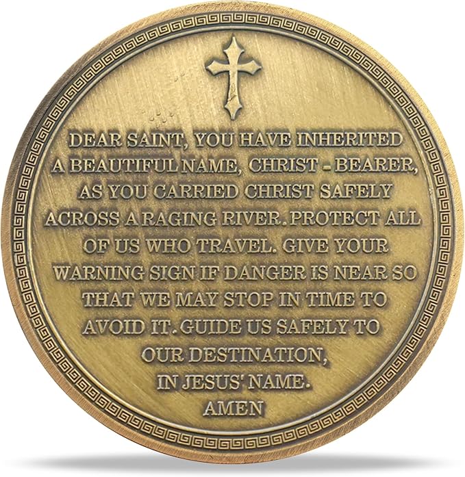 Saint Shepherd and Holy Child Religious Coin Inspirational Bible Verse Medallion Faith-Based Gifts for Spiritual Encouragement for Men & Women