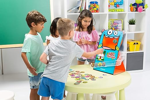 Miniland Educational - ABC Monster Game - Interactive Alphabet Phonics Teaching Game for Preschool and Grade School Children