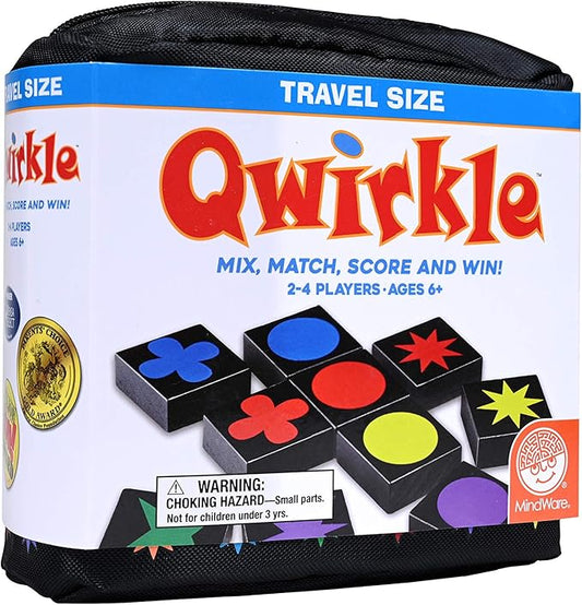 Mindware | Qwirkle: Travel (New) | Board Game | Ages 6+ | 2-4 Players | 45 Minutes Playing Time