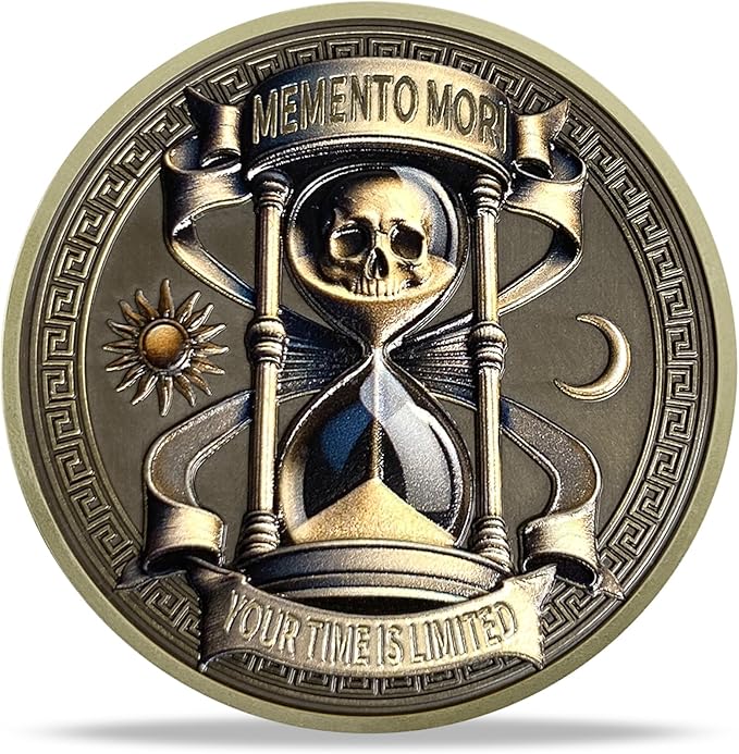 Memento Mori Coin Momento Mori Coin Skull Coin Stoic Gifts Memento Mori Calendar Living Memento Mori Amor Fati Coin (Memento Mori Coin - 4)