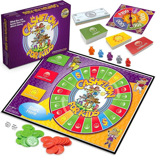 Rich Dad Cashflow Board Game for Kids, Children's Edition, Up to 6 Players, Ages 6+