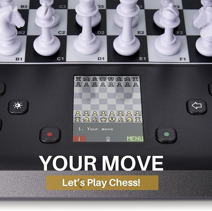 Millennium Electronic Chess Board Set - Beginner to Advanced Players - Interactive Strategy & Learning - Magnetic Pieces - 1-2 Player - Smart AI Chess Board - LCD Display