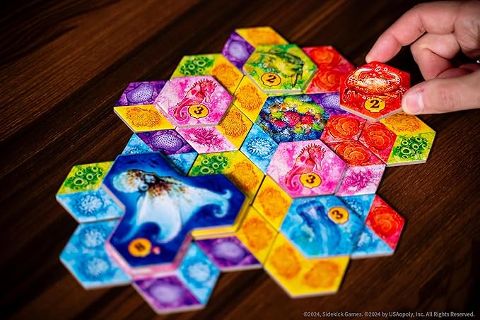 Aqua Board Game, Fun Strategy Game for Adults and Family, Thematic Oceanic Tile Placement Game, Ages 8+, 1-4 Players, 30-45+ Minute Playtime, Solo and Competitive Modes