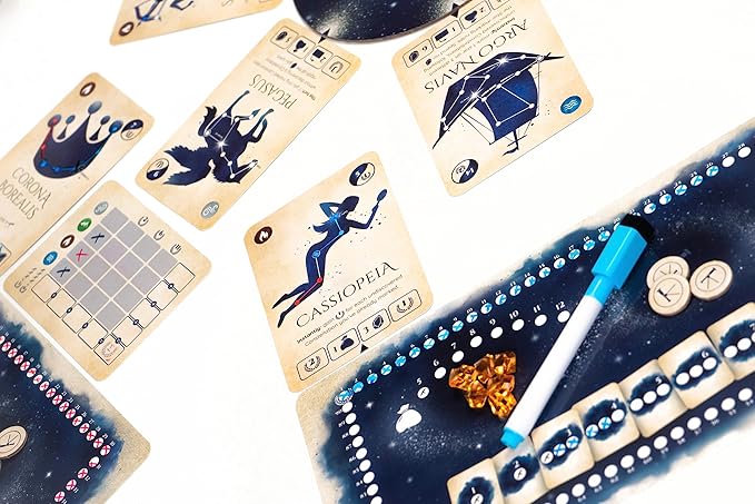 Games Astra - Constellation Discovery Base Game for 2-5 Players | Tactical Bidding & Star Exploration | Quick to Learn, Great for Families