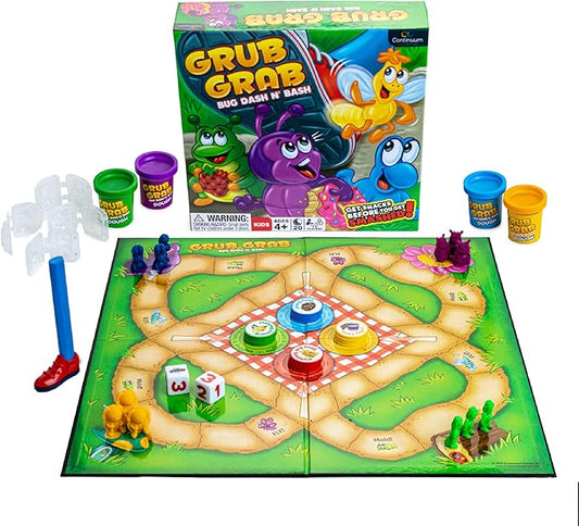 Grub Grab Board Games for Kids 4-6 Interactive Game Ant Bugs Boardgame for Children and Family Night 2-6 Players Ages 4+