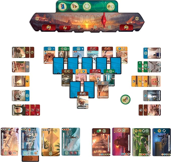 7 Wonders Duel Board Game BASE GAME - Intense Two-Player Battles in the Ancient World! Strategy Game for Kids and Adults, Ages 10+, 2 Players, 30 Minute Playtime, Made by Repos Production