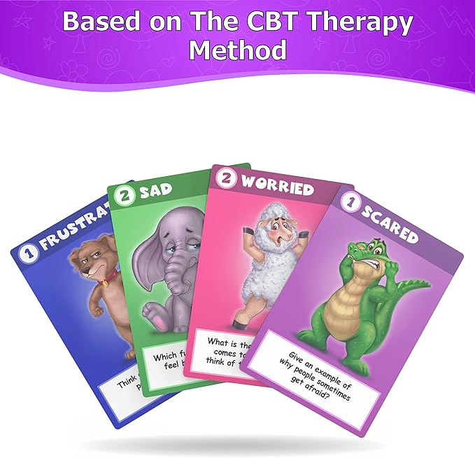 Lupash Games CBTiger-Therapy Games for Kids - Created by a Professional Therapist - High Grade Cardboard - Develop Social Skills - Practice Emotional Awareness - Improves Anger Control -for Counselors