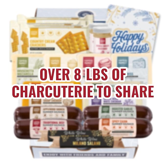 Holiday Charcuterie Gift Box, Wisconsin Cheese and Sausage, Farmers Market, Holiday Gift Basket, Farmers' Collection