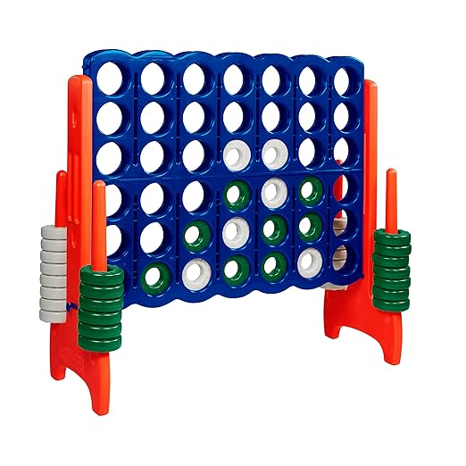 ECR4Kids Jumbo 4-to-Score, Giant Game, Blue/Orange