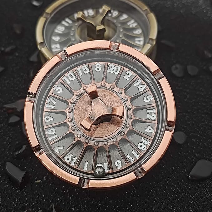 G20 Roulette Dice Spinner for DND Dice Set, 7-in-1 Dragon Metallic D&D Dice with Gift Case for Dungeons and Dragon Game, RPG Role Playing Table Game Gifts (Copper)