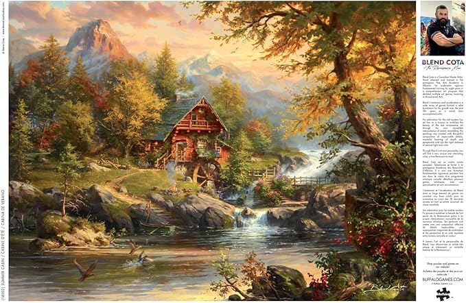 Buffalo Games - Blend COTA - Summer Cabin - 1000 Piece Jigsaw Puzzle for Adults - Challenging Puzzle Perfect for Game Nights - Finished Size is 26.75 x 19.75