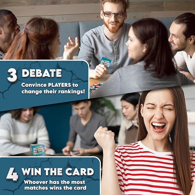Change My Mind - Outrageous Debate & Rank Adult Party Game - Hilarious Adult Game Night, Fun Party Games - Group Game Night & Parties - Ages 17+, 3-8 Players
