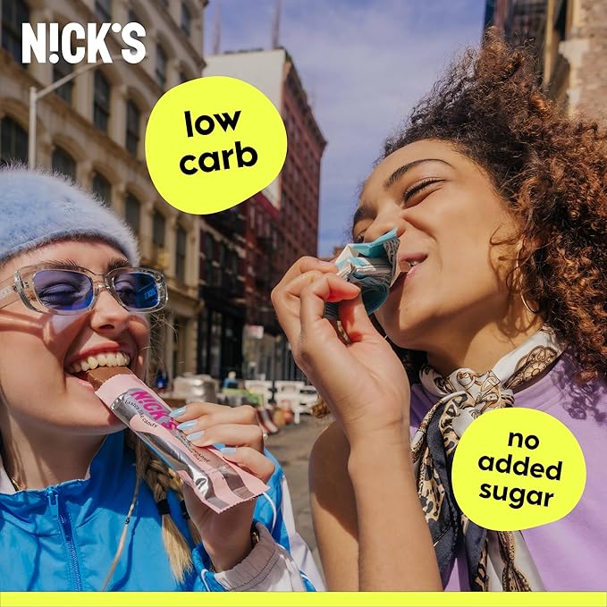 NICK'S Keto Chocolate Candy Bars – Coconut and Peanuts n' Fudge, Variety Pack, No Added Sugar, Low Carb, 180 Calories, Gluten-Free Sweets – 15-Pack (40g Each)