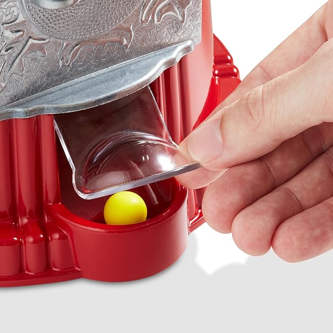 Olde Midway 12" Gumball Machine with Glass Globe and Metal Base - Red, Vintage-Style Bubble Gum Candy Dispenser