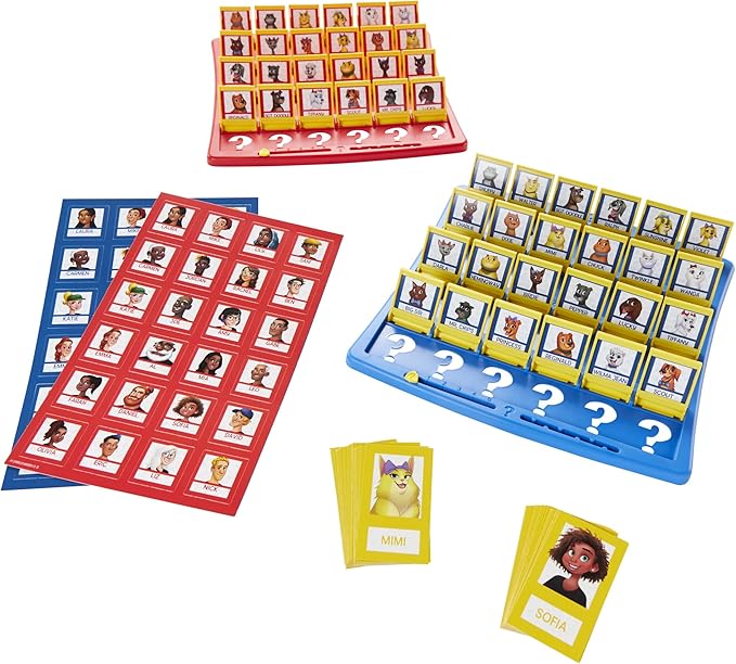 Hasbro Gaming Guess Who? Board Game, with People and Pets Cards, The Original Guessing Game for Kids, Ages 6 and Up (Amazon Exclusive)