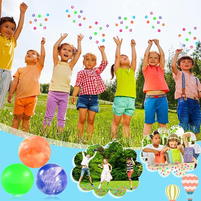 Leitee 500 Pcs Bouncy Balls Bulk, 0.78 Inch/ 20 mm Small Neon Swirl Bouncing Balls for Vending Machine, Kids Birthday Party Favors and Class Prizes