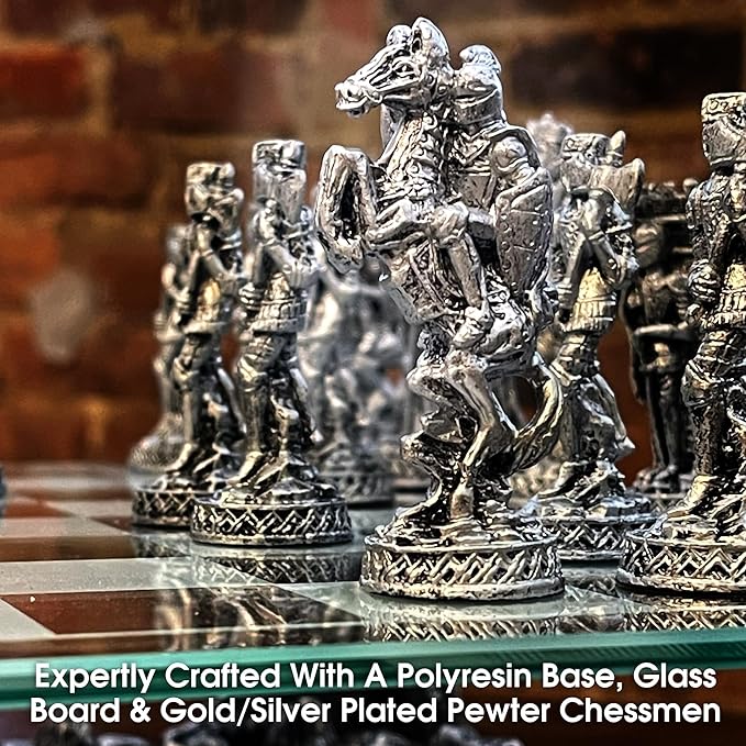 Renaissance Knight Chess Recreational Classic Strategy Game Set