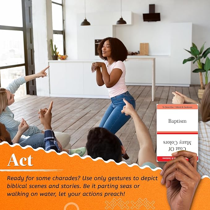 Kulture Games Get ChurchED - The Christian Party Game (Sing, Act/Charades, Explain) - Christian Gifts - Bible Trivia Game - Charades Games for Family & Youth Groups - Christian Cards – Bible Quiz