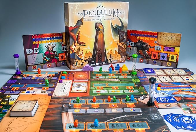 Stonemaier Games: Pendulum | A Worker Placement, Time-Optimization Strategy Board Game | Time is The Most Precious Resource as You Attempt to Rule Dunya | 1-5 Players, 90 Mins, Ages 14+