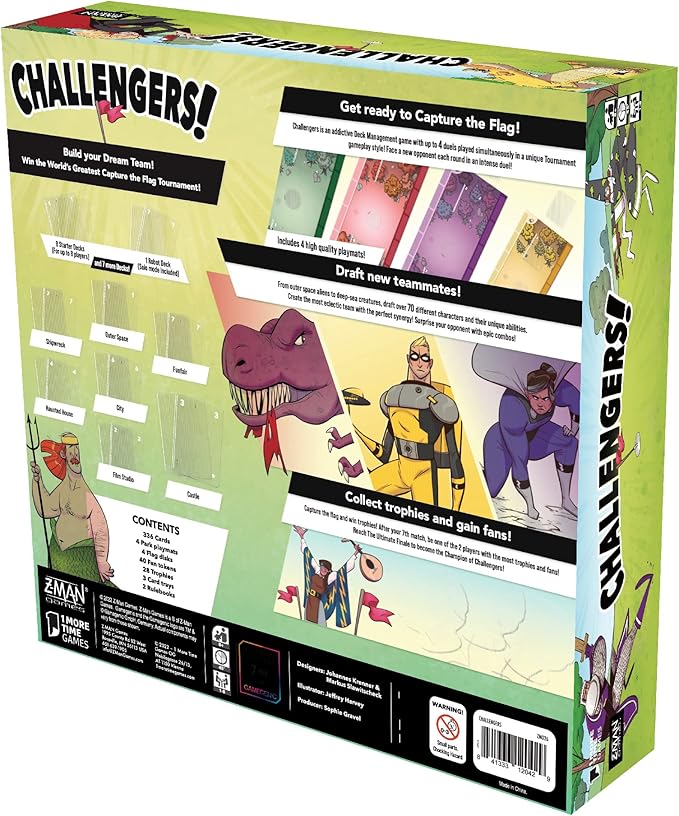 Challengers Card Game | Strategy/Interactive Deck Management Game | Fun Family Game for Adults and Kids | Ages 10+ | 1-8 Players | Average Playtime 45 Minutes | Made by Z-Man Games