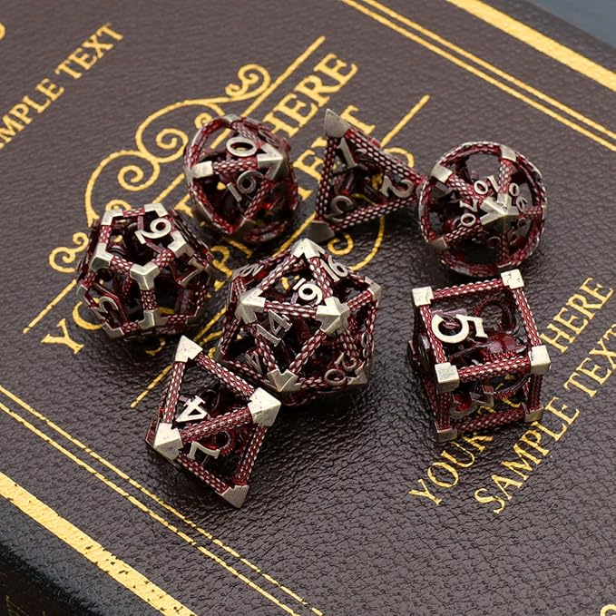 Hollow Cthulhu Metal Polyhedral Dice Set - Role Playing D&D Dice for Dungeons and Dragons, Pathfinder, Warhammer, Shadowrun