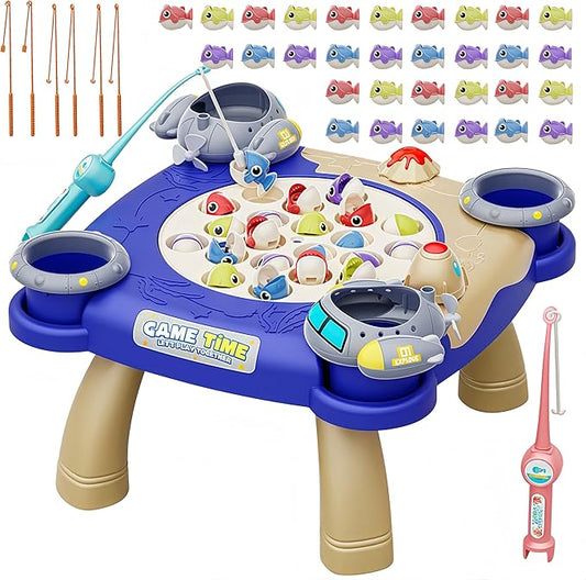 Magnetic Fishing Game for Kids Toddlers 3-8 Years Old, 47-Piece Fishing Toy Set, Fun Fishing Board Game, for 3-8 Year Old Boys Girls
