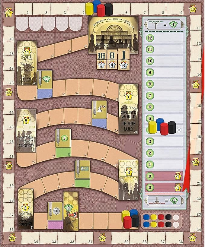 Crystal Palace - Dice Placement Strategy Board Game, Create Wild Inventions at The 1851 World's Fair in London, 2-5 Players, 90-150 Minute Playtime, Ages 15+