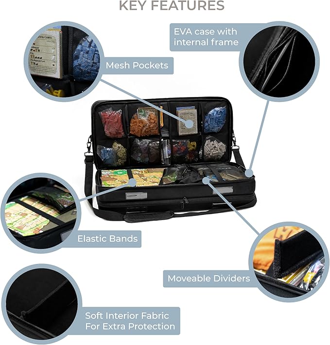 Explorer Series Board Game Bag for Organization, Travel, and Board Game Storage: The Foothills