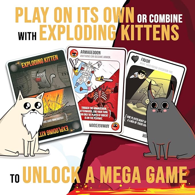Exploding Kittens Good vs. Evil - 2-5 Players - Ages 7+ - Inspired by Netflix Show - High Stakes Family Card Game - Ideal for Party, Family Night - Animated Netflix Show