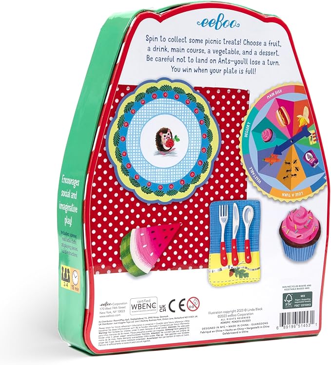 eeBoo Picnic Spinner Game, 1 EA