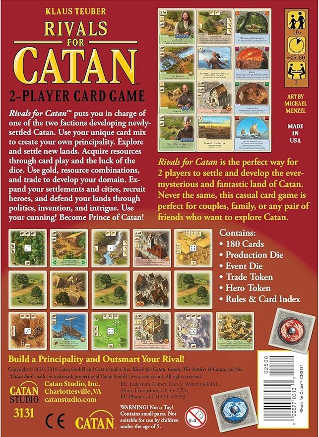 Rivals for CATAN Card Game - Build, Trade, and Conquer in the World of CATAN! Strategy Game, Family Game for Kids and Adults, Ages 10+, 2 Players, 45-60 Minute Playtime, Made by CATAN Studio