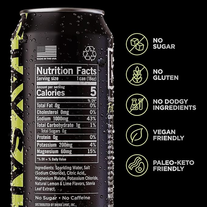 Drink LMNT Sparkling Electrolyte Drink - Citrus Salt | 12-Count