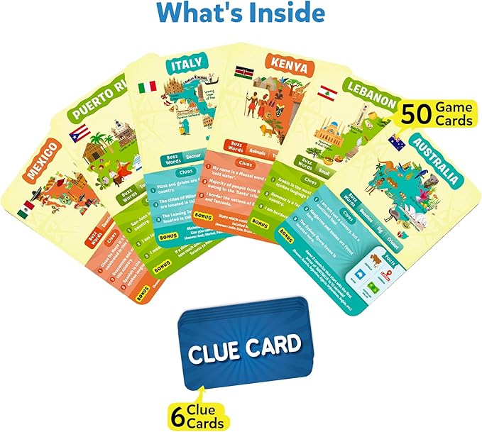 Skillmatics Guess in 10 Countries of The World, Perfect for Boys, Girls, Kids & Families Who Love Card Games, Educational Toys, Board Games, Trivia, Gifts for Ages 8, 9, 10 & Up