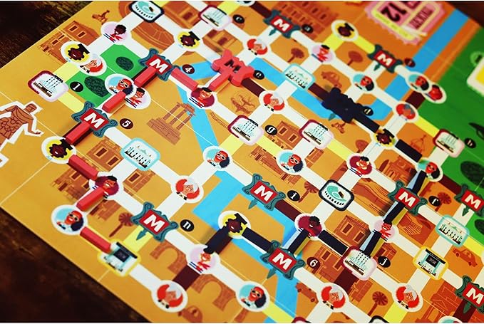 IELLO: Get On Board: Paris & Rome - A Clever Flip & Write Board Game, Create The Best Metro Line in Two Cities, Ages 8+, 1-5 Players, 30 Mins