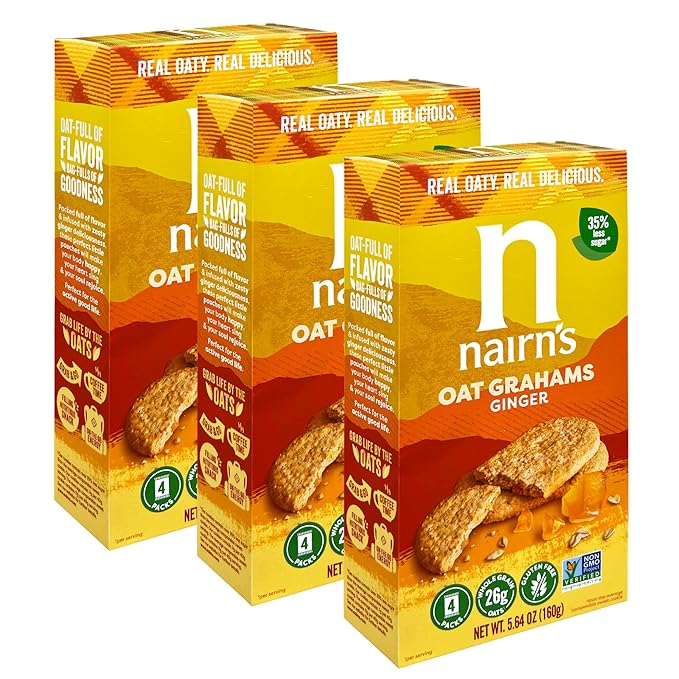 Nairn's Gluten Free Stem Ginger Oat Grahams, 3 Packs/5.64 oz