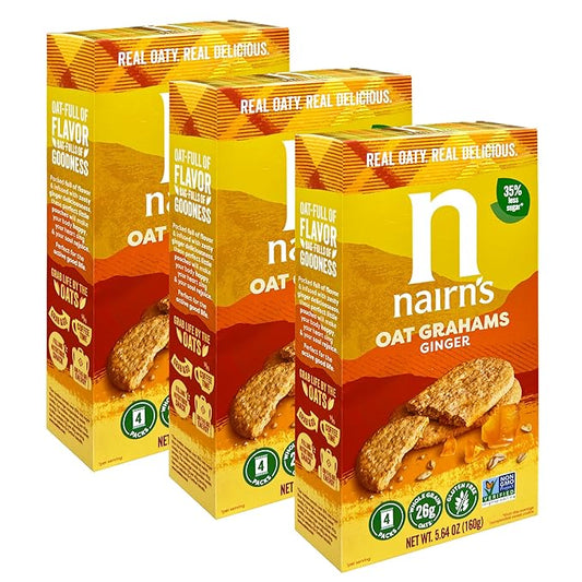 Nairn's Gluten Free Stem Ginger Oat Grahams, 3 Packs/5.64 oz
