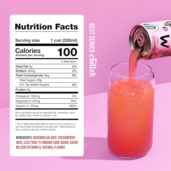 Mela Watermelon Water (12-Pack) - Natural Watermelon Juice Drink with Vitamin C, Electrolytes, Antioxidants - Coconut Water Alternative, Real Fruit Juice, Gluten-Free (Passionfruit, 11.15 fl oz)