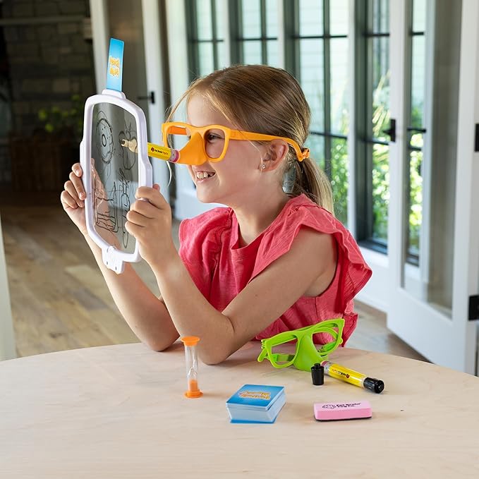 Fat Brain Toys Pencil Nose, Board Games for Family Night, Party Game for Kids 8 Years and Up and Adults