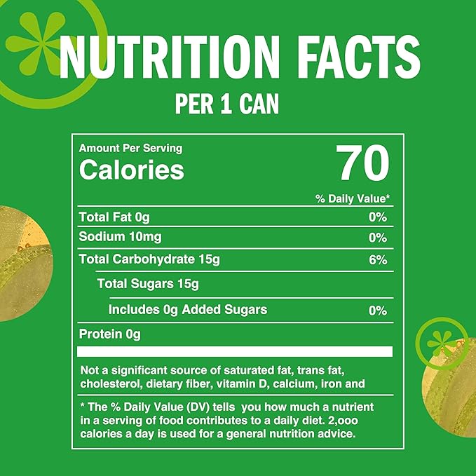 IZZE Sparkling Juice Beverage Blend, Apple, No Sugar Added, 8.4 FL OZ, 24 Cans