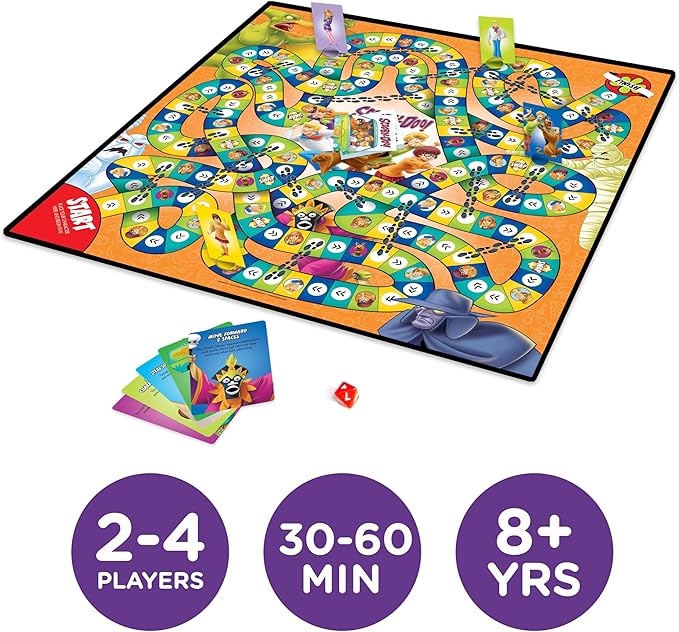 AQUARIUS Scooby-Doo Journey Board Game - Fun for Kids & Adults - Officially Licensed Scooby-Doo Merchandise & Collectibles (97018), Blue, White, Orange, for 96 months