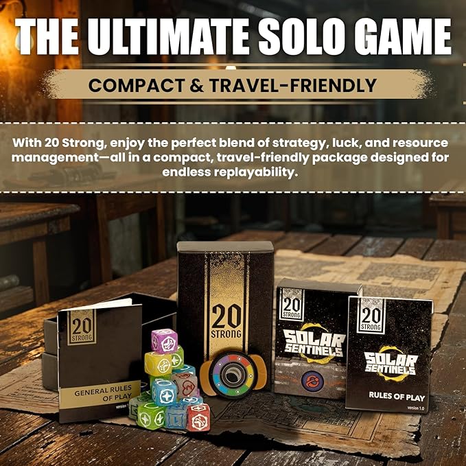 Chip Theory Games 20 Strong Solar Sentinels Base Strategy Game 1 Player Solo Game for Adults, Teens Ages 14+