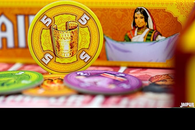 Jaipur Board Game (New Edition) - Fast-Paced Duel of Merchants! Strategic Trading and Market Gameplay for Kids & Adults, Ages 10+, 2 Players, 30 Minute Playtime, Made by Space Cowboys