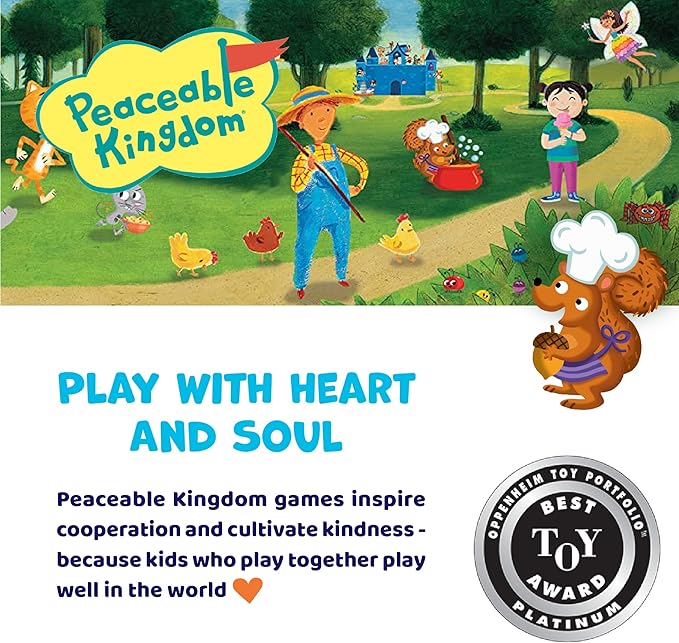 Peaceable Kingdom Acorn Soup – Game for You and Your 2 + Year Old – Fun Toddler Games Ages 2–4 That Teach Numbers and Counting Skills